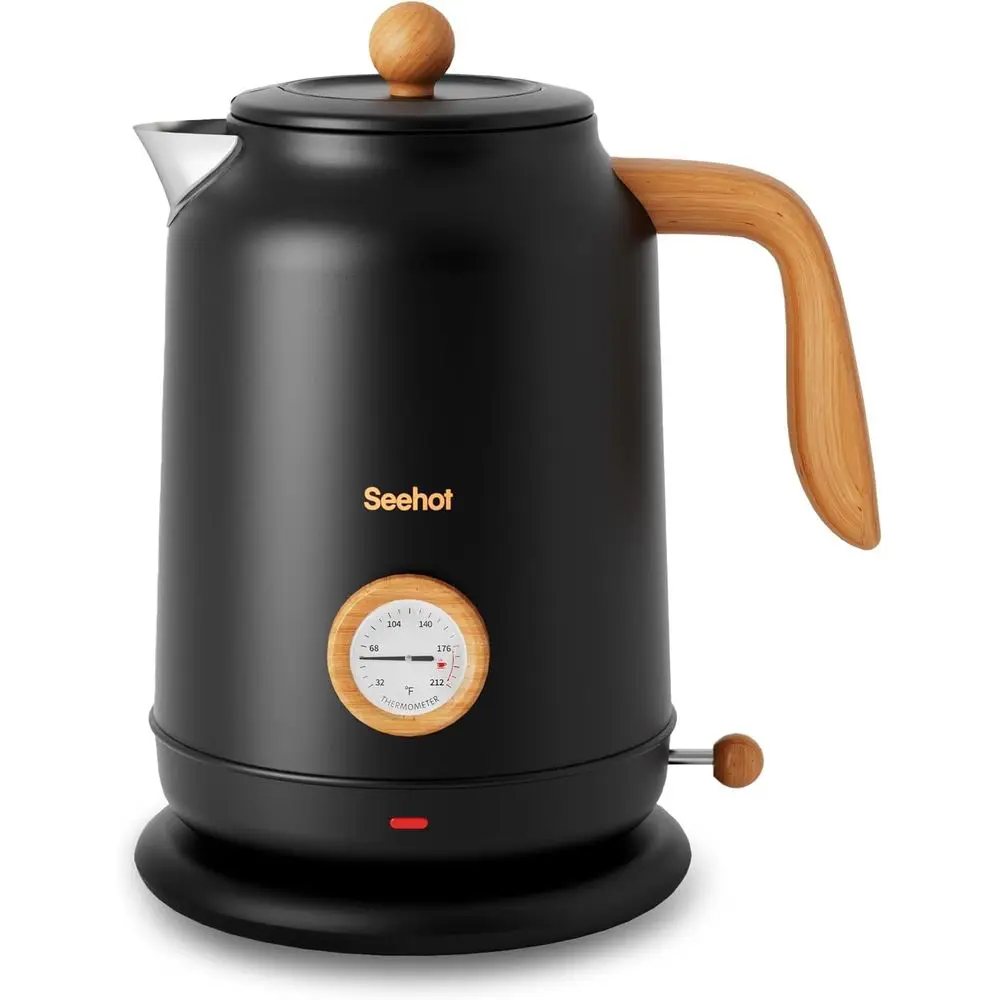 

1.7L (57.oz) Electric Kettle with Thermometer, 1200W Large Electric Tea kettle with 304 StainlSteel,Auto shut o,Hot water kettle