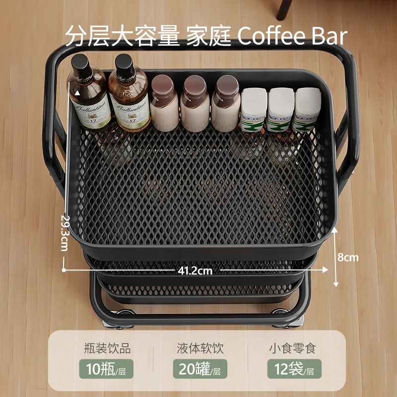 trolley, multi-layer mobile, shelf, kitchen and bedroom floor storage rack