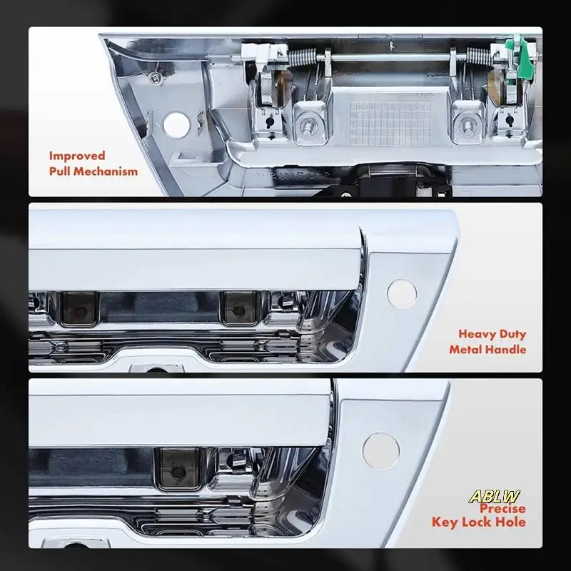 

Chrome Tailgate Handle FL3Z-9943400-BA FL3Z9943400AA For Ford F-150 2015-2017 Liftgate Latch Handle W/ Camera Keyhole