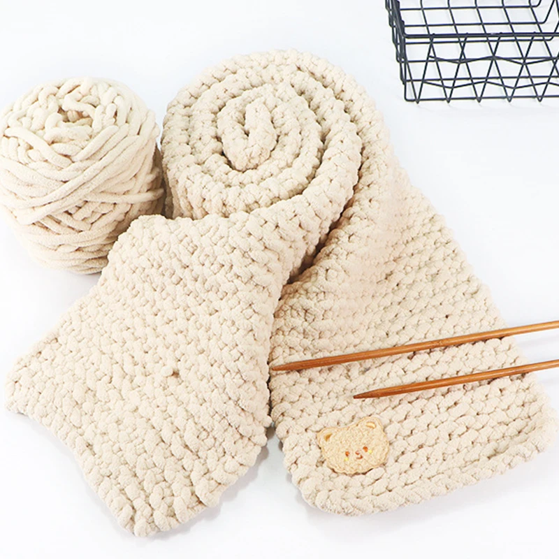 1pc New 100g/ball Ice Line Thick Yarn Knitting Yarn Colorful Chunky Soft Crochet Yarn DIY Knitting Scarves Hats Sweater Blanket