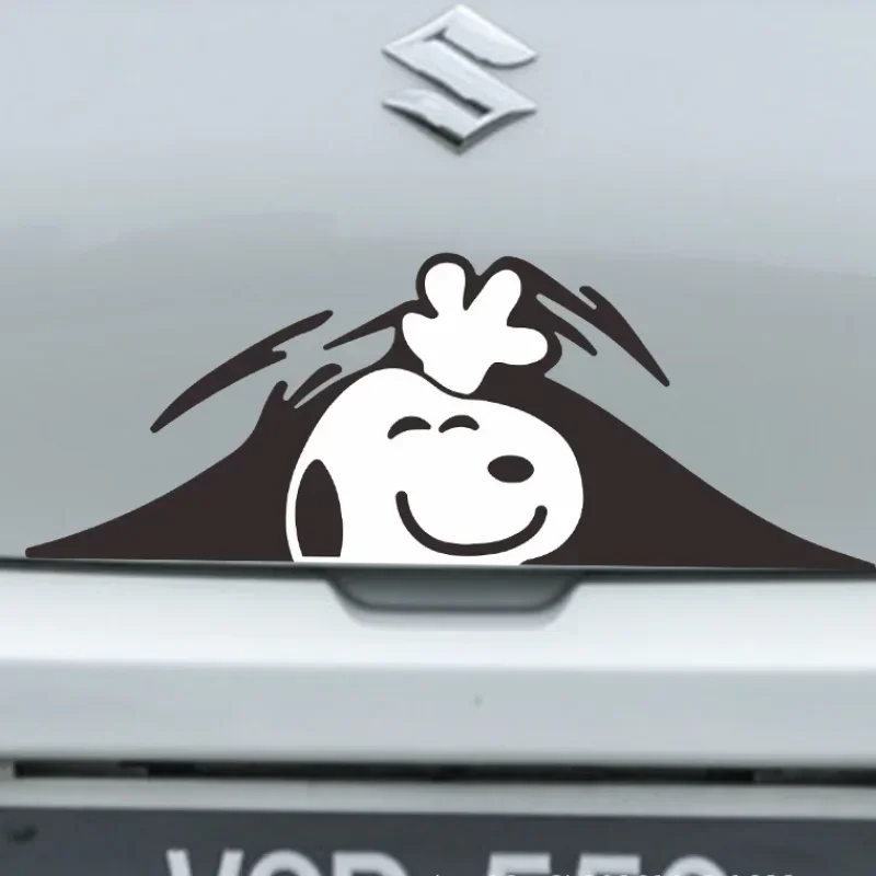 25cm Snoopy Cartoon Car Sticker Creative Funny Cute Scratch Decoration Modified Car Laptop Waterproof Graphic Stickers Decal New