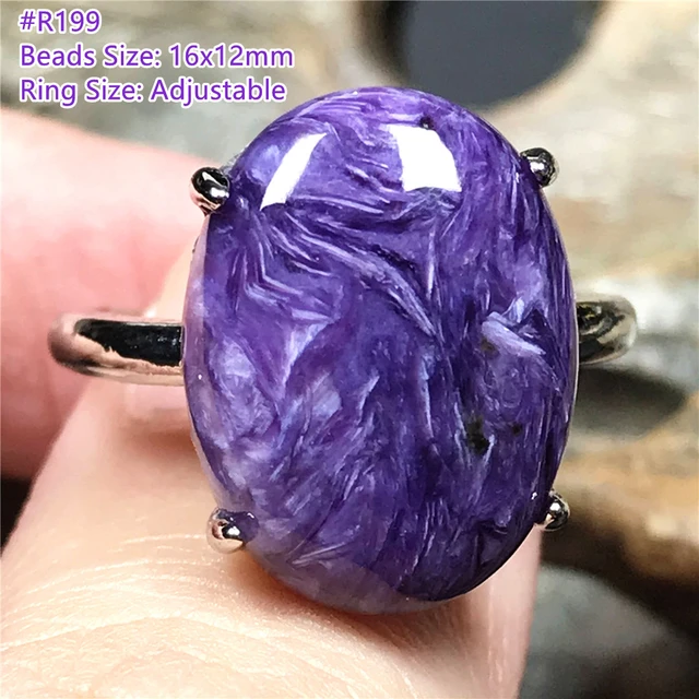 Charoite Jewelry Natural Stone Fine Jewelry Ring Purple Stone Natural Ring Aliexpress