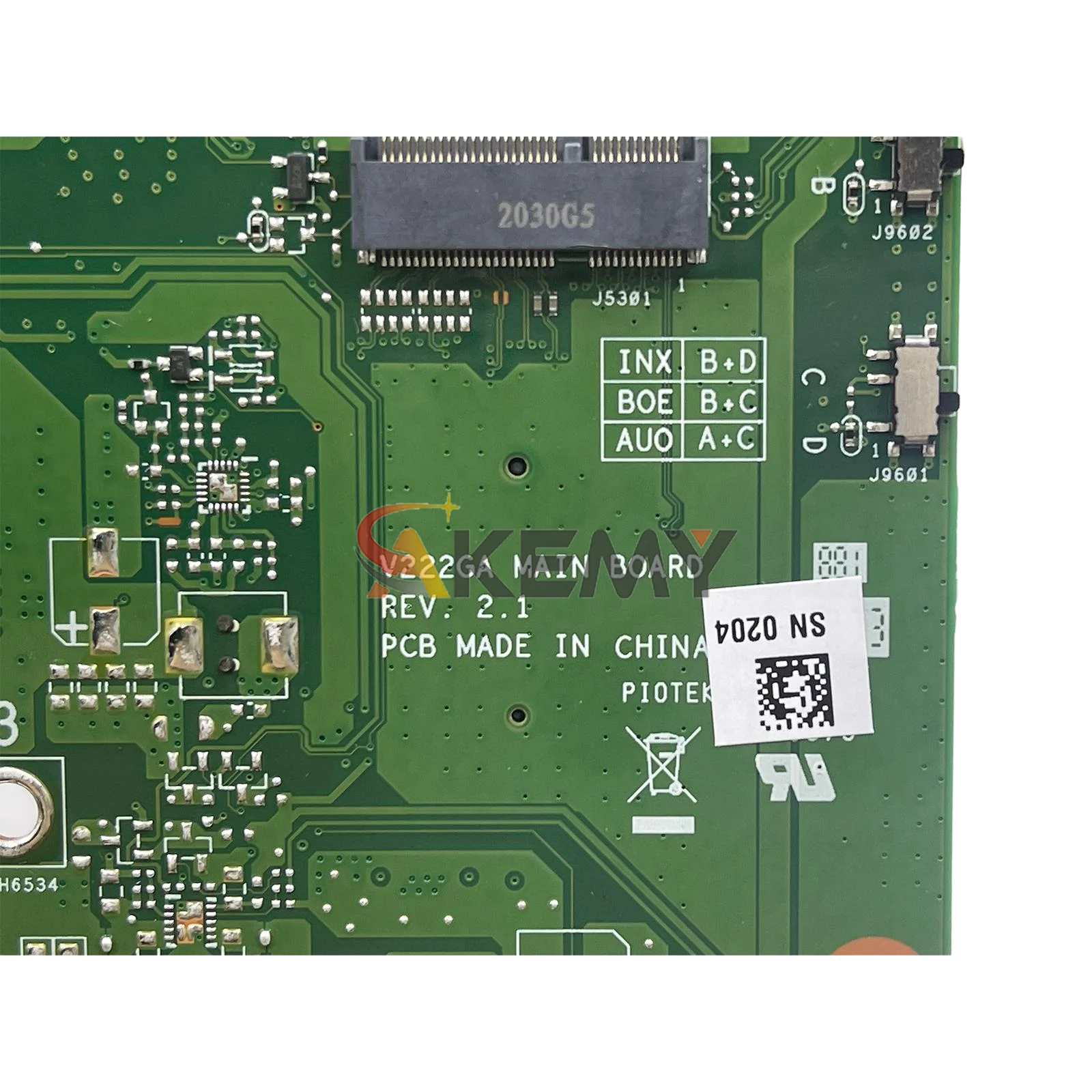 V222GA Scheda Madre Per ASUS Vivo AiO V222GA V222GB V222G Mainboard Con Celeron CPU 100% test OK spedizione veloce di Alta qualità