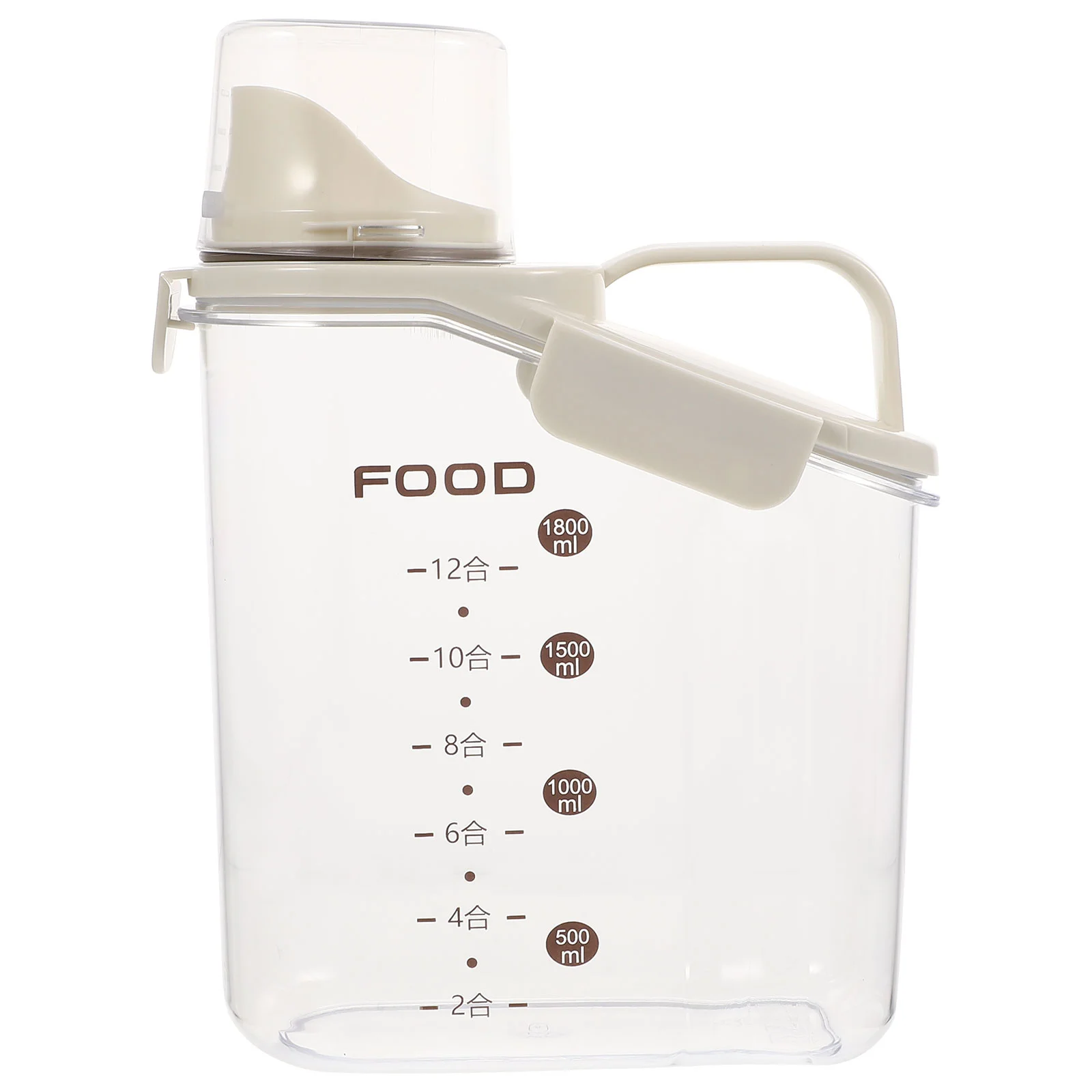 

Container for Dog Food Storage Jar Handheld Can Pantry Loose Tea Organizer Clear Cereals Jars Dry Fruit White Grain