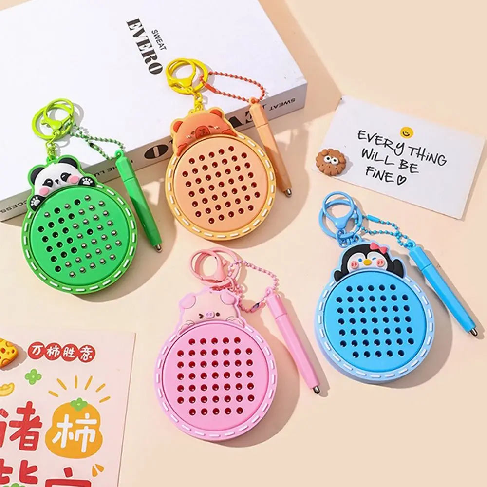

Cartoon Animal Magnetic Drawing Board Pendant Decompression Hanging Ornament Capybara Keychain Steel Ball Backpack Key Chain