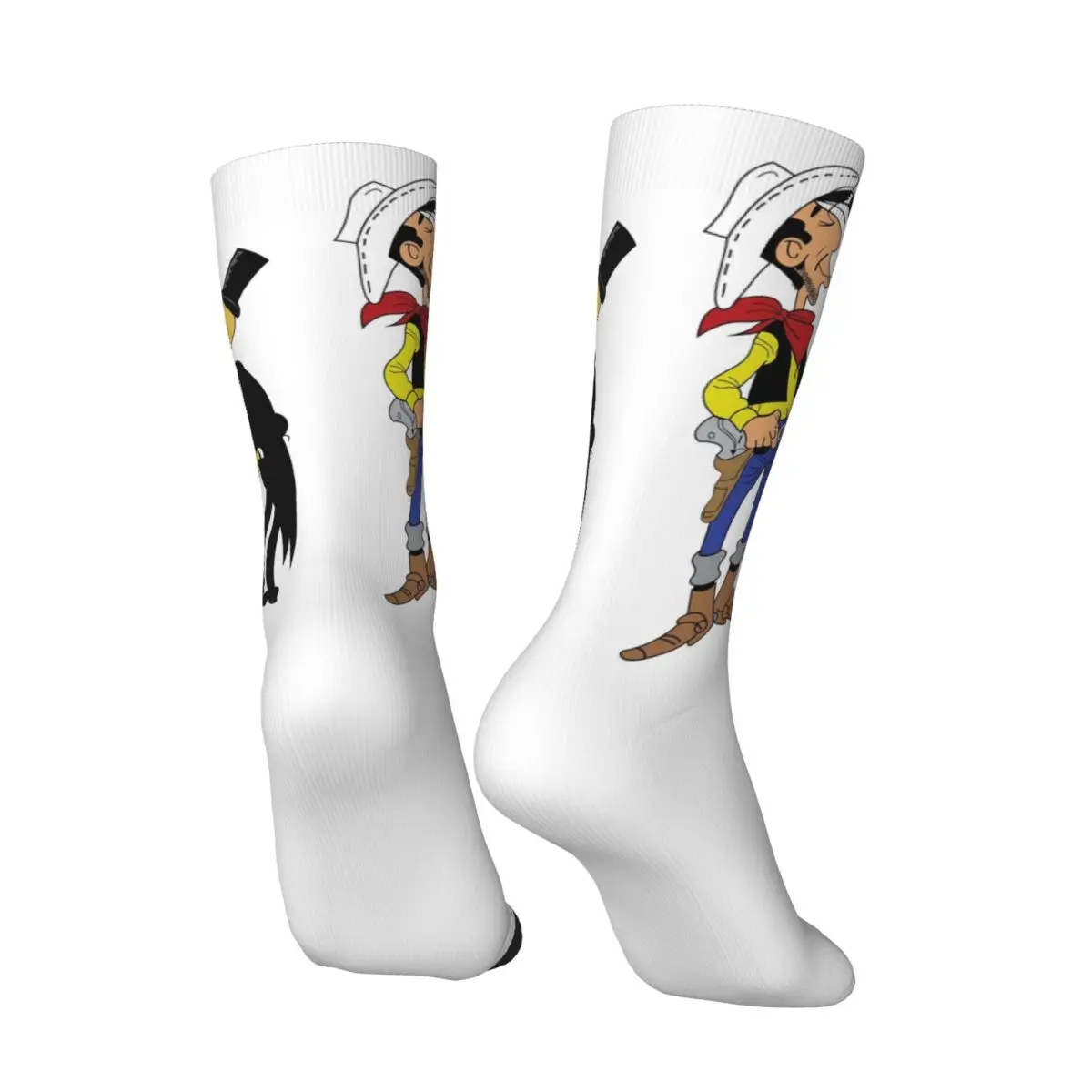 Lucky Luke Undertakers Chaussettes pour hommes, Chaussettes respirantes douces, Chaussettes coordonnantes, Motif coréen, Cyclisme, Printemps