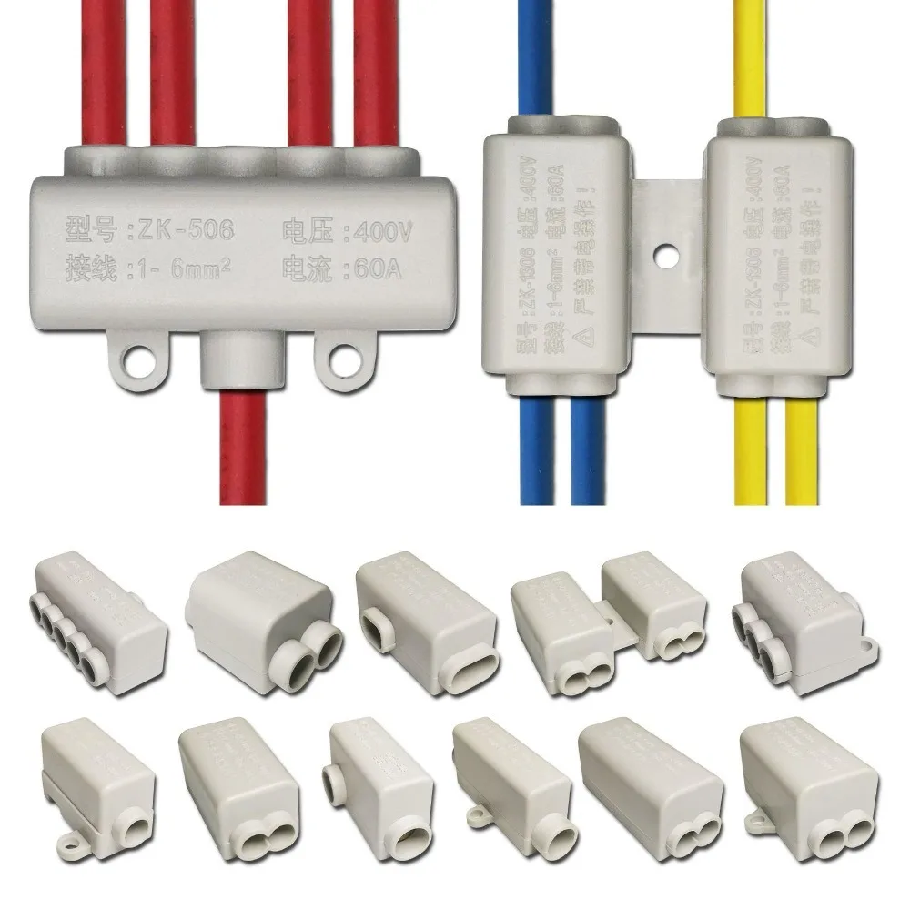 Block Electrical Cable Junction Box High Power Branch Terminal T-type Wiring Terminal Block Quick Wire Connector Terminal