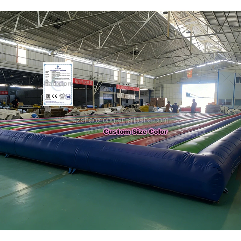 Commercial Sport Play Jumping Bouncy Adult Kids Jumping Pillow for Tumble Track Floor Gymnastic Parties Inflatable Bounce Pad