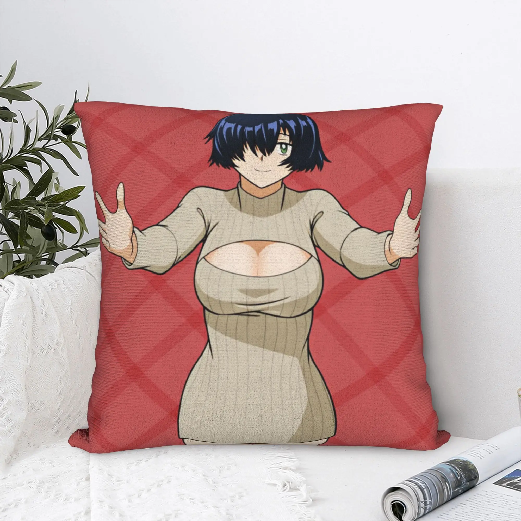 Pillow Cover Urabe Mikoto Mysterious Girlfriend X  Vintage Pillow Case For Chair Sofa Home Decor Pillowcases