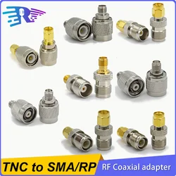 TNC\RP-TNC to SMA\RP-SMA Connector Male Plug & Female Jack Straight RF COAXIAL Adapter 50ohm Wire Terminals Test Converter Brass