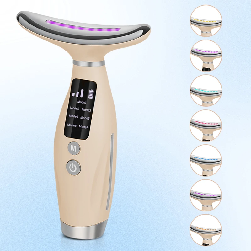 Dispositivo de belleza Facial de microcorriente EMS, LED IPL, rejuvenecimiento de la piel, limpieza, eliminación de papada, masajeador reafirmante de elevación Facial