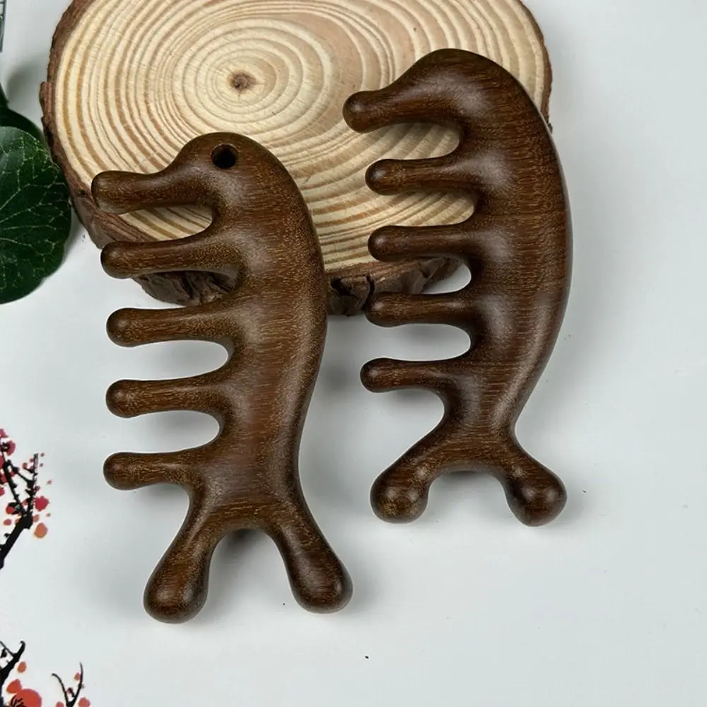 

Scalp Relax Meridian Massage Comb Blood Circulation Relax Sandalwood Hair Comb Comfortable Anti-static Head Meridian Hairbrush