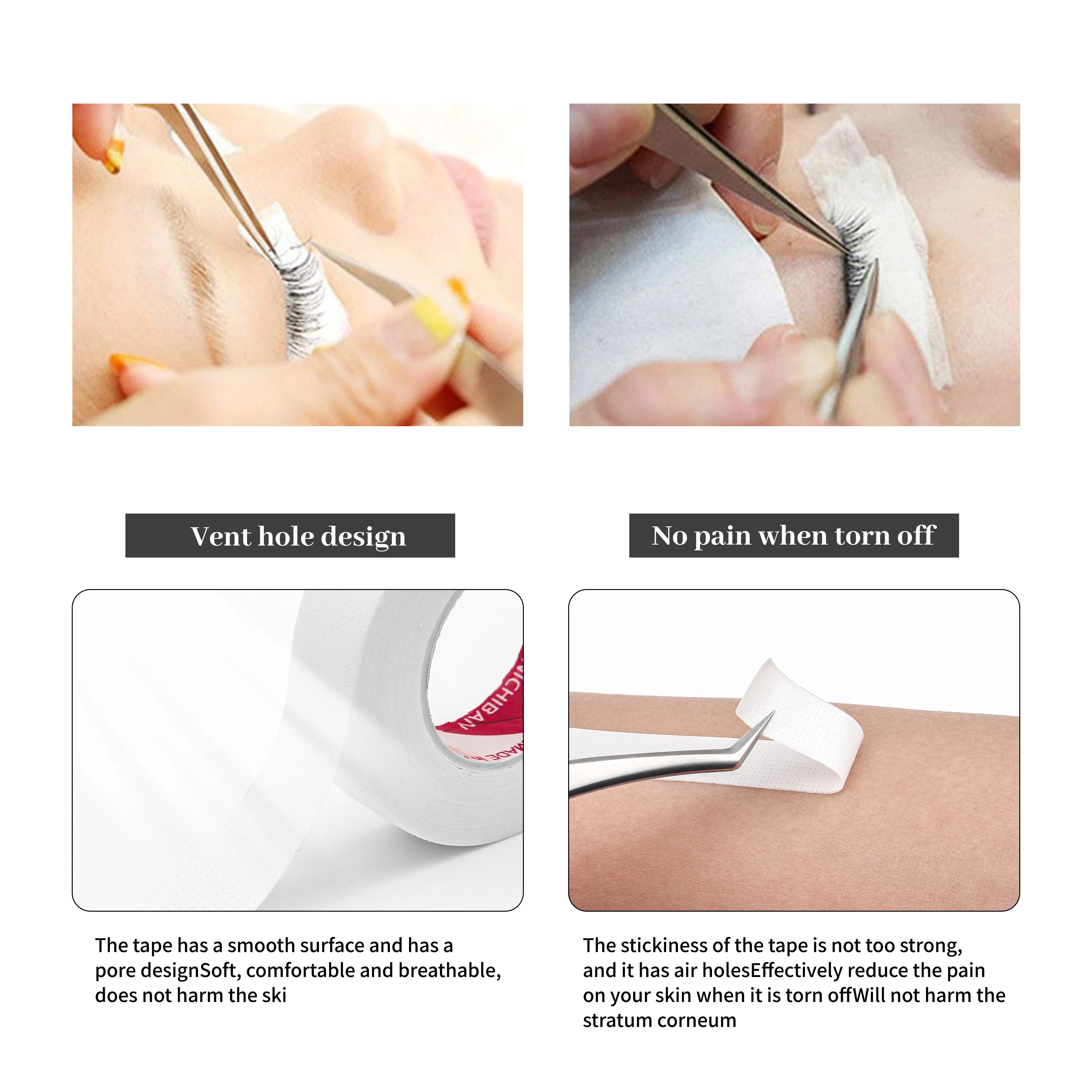 Wimperverlenging Make-Up 5 Stks/set Ademend Gemakkelijk Te Scheuren Micropore Medische Tape Professionele Levering Wimpers Tape