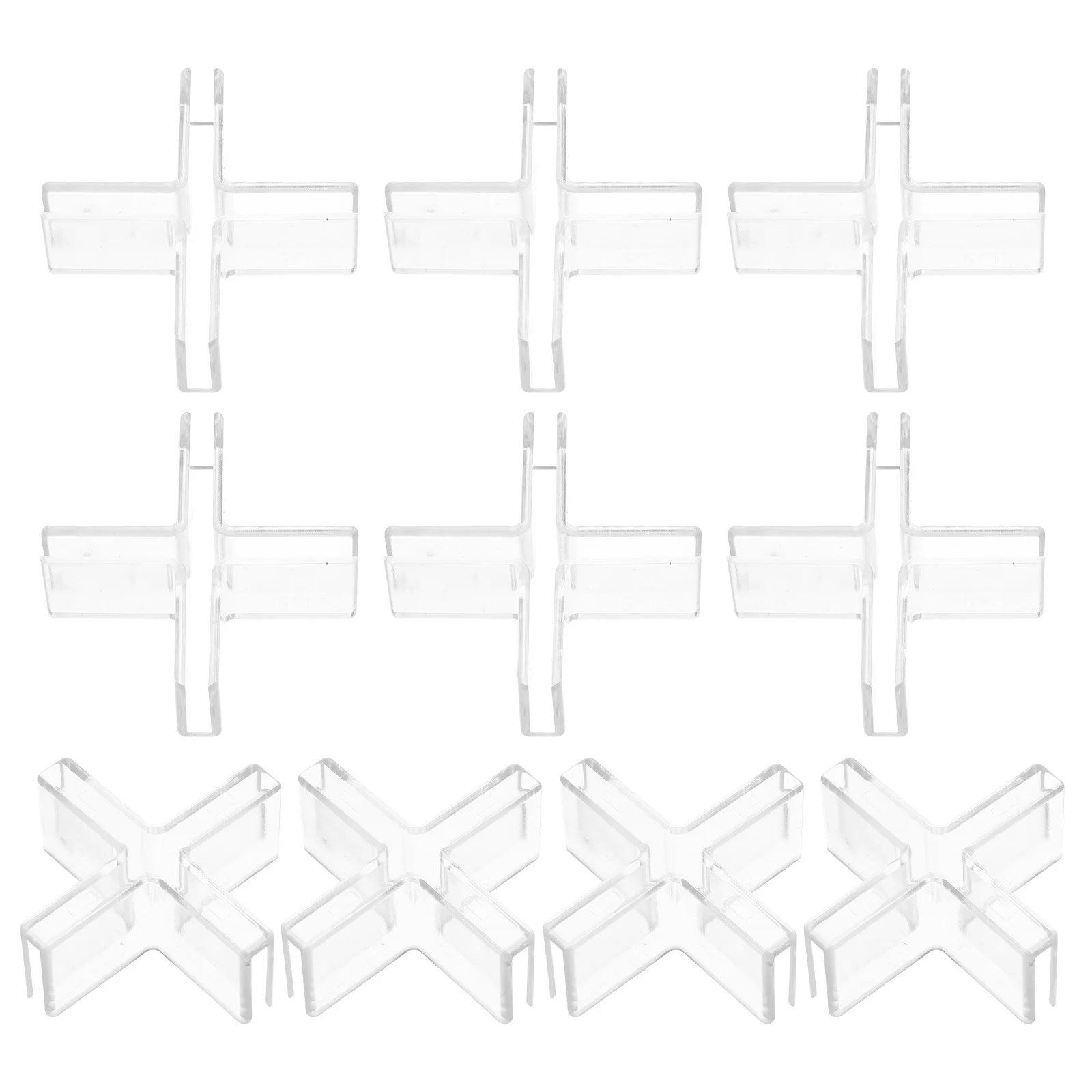 

10pcs Glass Fixation Clips Transparent Plastic Joining Clamps For Fish Tanks Shelves Display Cabinets Corner Clamp Glass Shelf