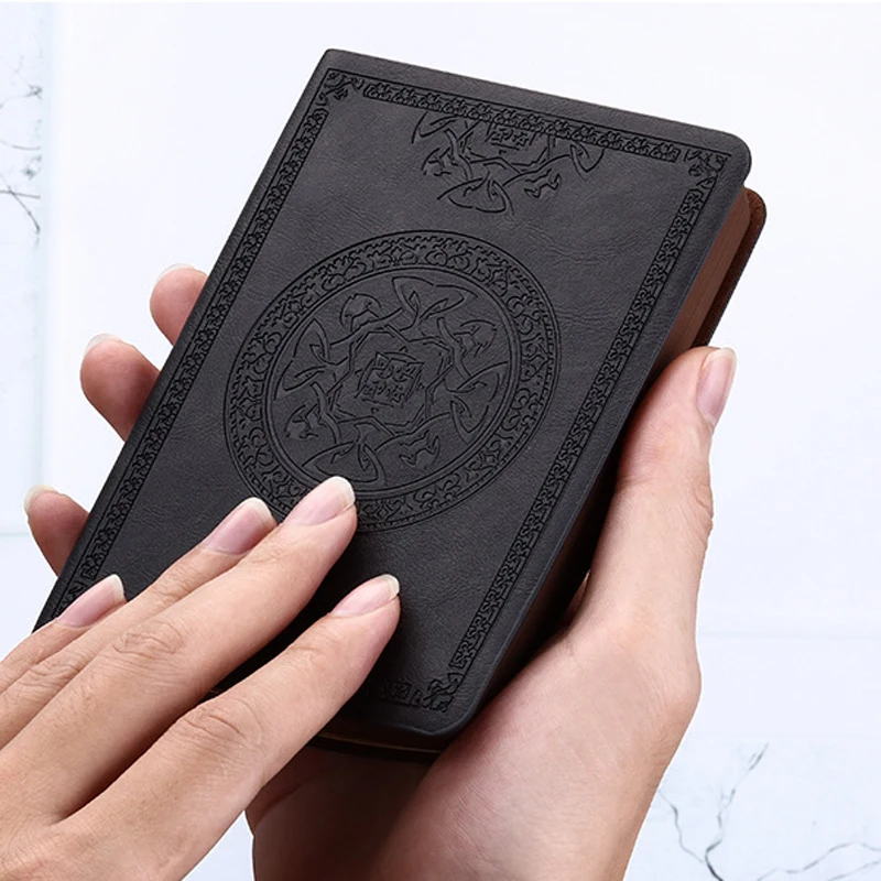 New Vintage Pattern Leather Cover Portable Notebook A6 Diary Notebook Student Supplies Office Gift