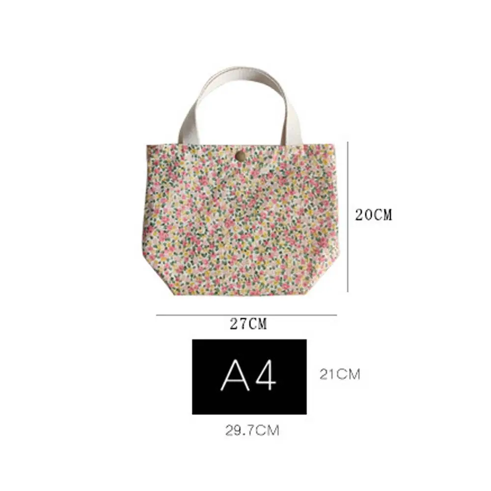 Lovely Bag Country Style Small Cloth Bag Mini Bag Lunch Box Lunch Bag Women Handbags Floral Canvas Bag Printing Tote Bag