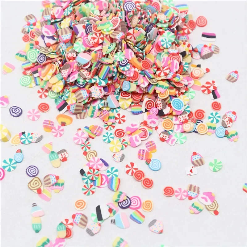 50g Fruit Flower Mix Polymer Clay Slices Sprinkles 5mm for Crafs DIY Making Nail Art Decoration Plastic Klei Mud Accessories