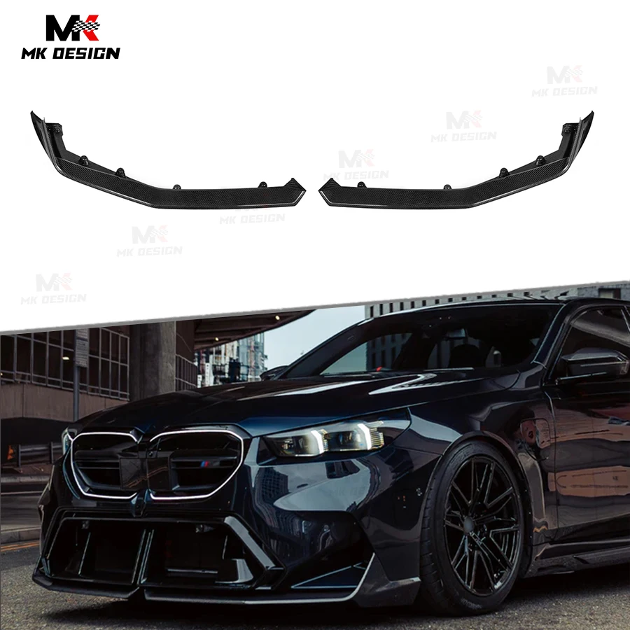 

High Quality MP Style Dry Carbon Fiber Front Bumper Lip Splitters for M5 Sedan G90 G99 2024+ Carbon Front Lip Spoiler