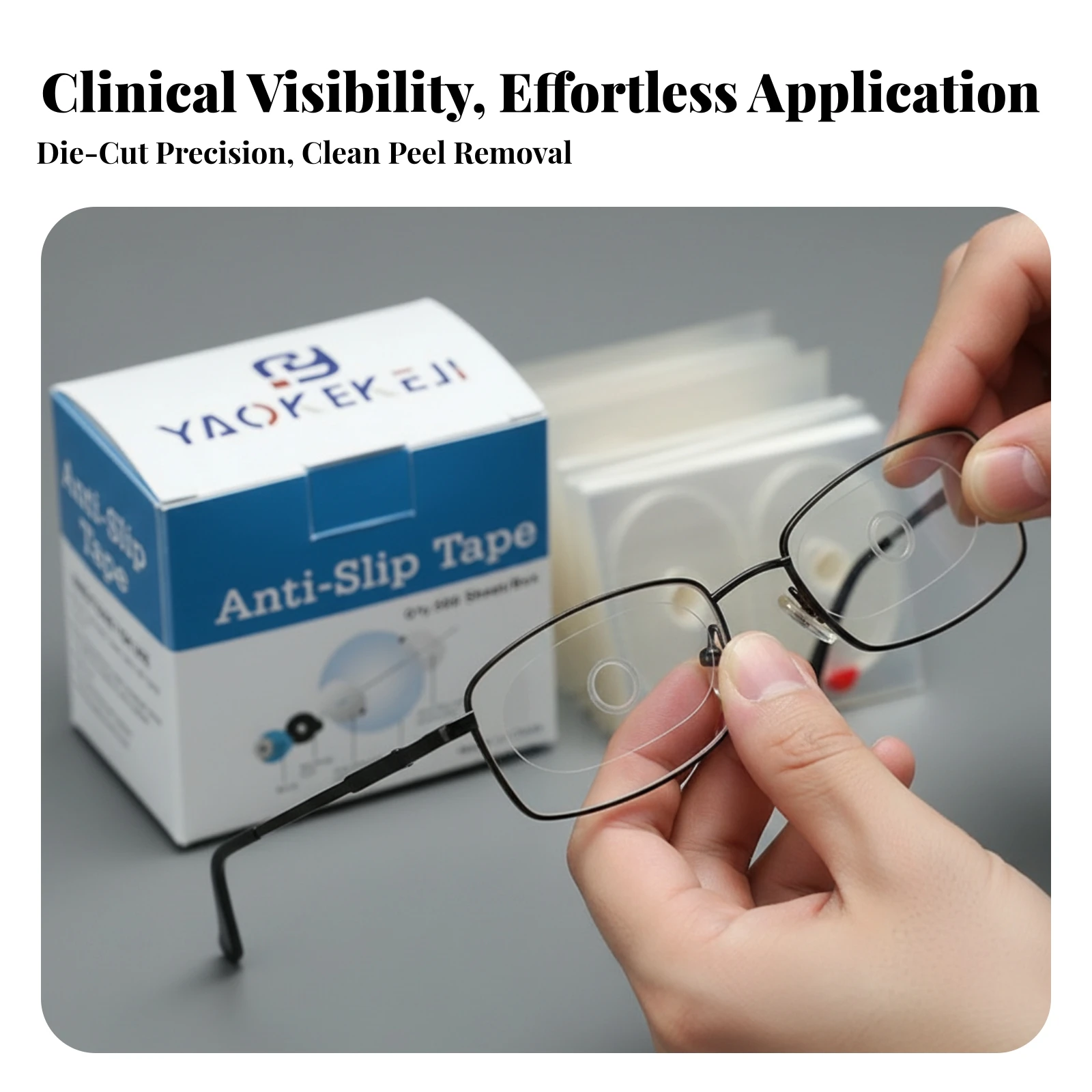 500 Pieces Oval Lens Pad with Pull Tab Transparent Adhesive Lens Pad with Center Hole Low-Height for Workshop Technicians