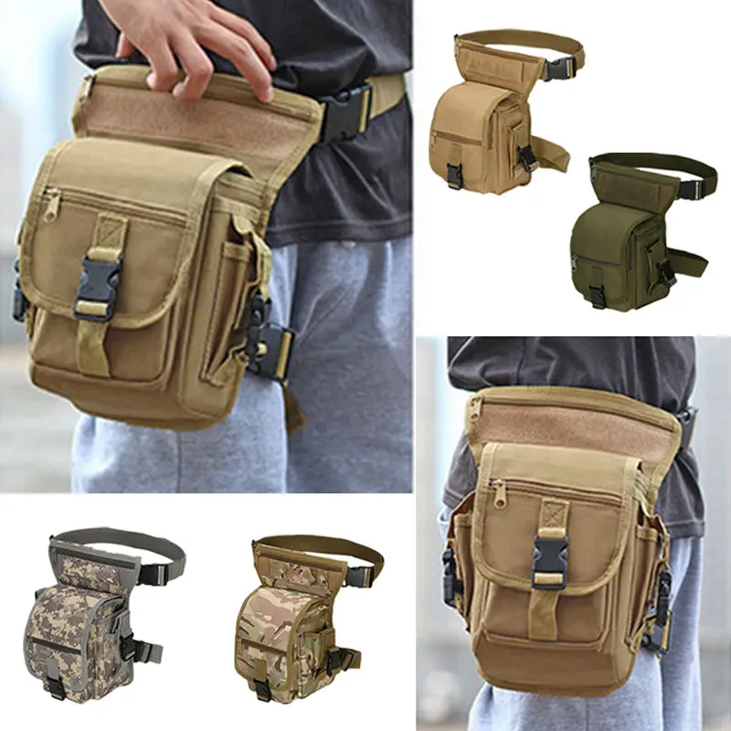 EDC  Tactical Drop Leg Bag Tool Fanny Thigh Pack Hunting Bag Waist Pack Motorcycle Riding Men  Molle Waist Packs