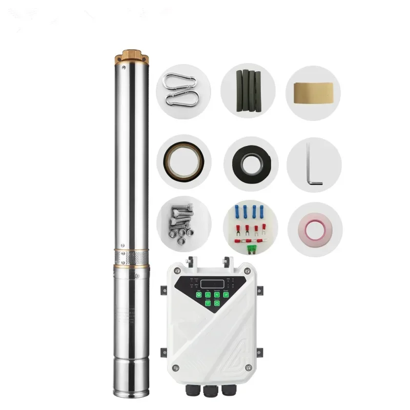 Deep Well Pump Hybrid AC DC Water Pump Submersible Borehole Water Pump