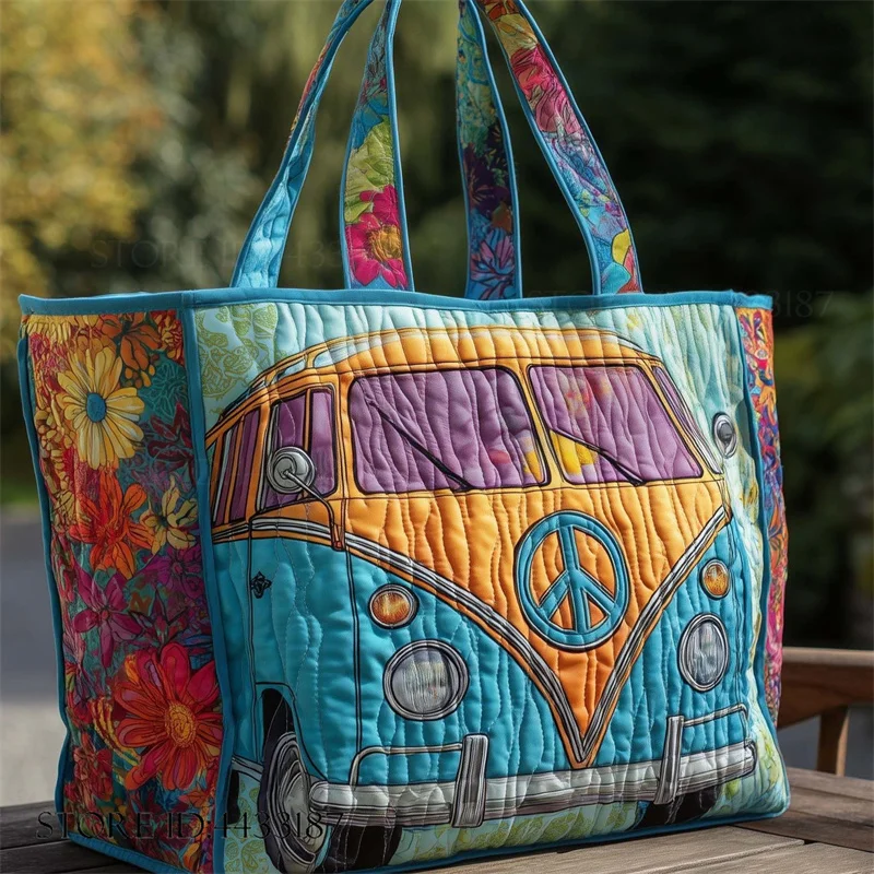 Trendy 3D Printing Cartoon Handbag Tote Bag Womens Shopping Bag Novelty Quilting Large Capacity Camping Travel Bags Sport Bags