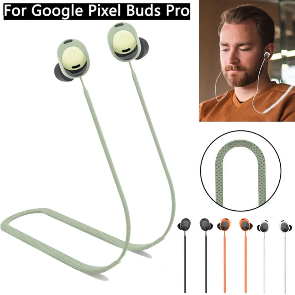 Silicone Rope Anti-Lost Earbuds Strap Neck String Accessories Waterproof Hanging Neck Lanyard for Google Pixel Buds pro