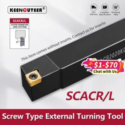 SCACR0808 SCACR1010 SCACR1212 SCACR1616 SCACR2020 외부 선삭 공구 SCACR SCACL 선반 바 터닝 홀더 CNC 커터 바