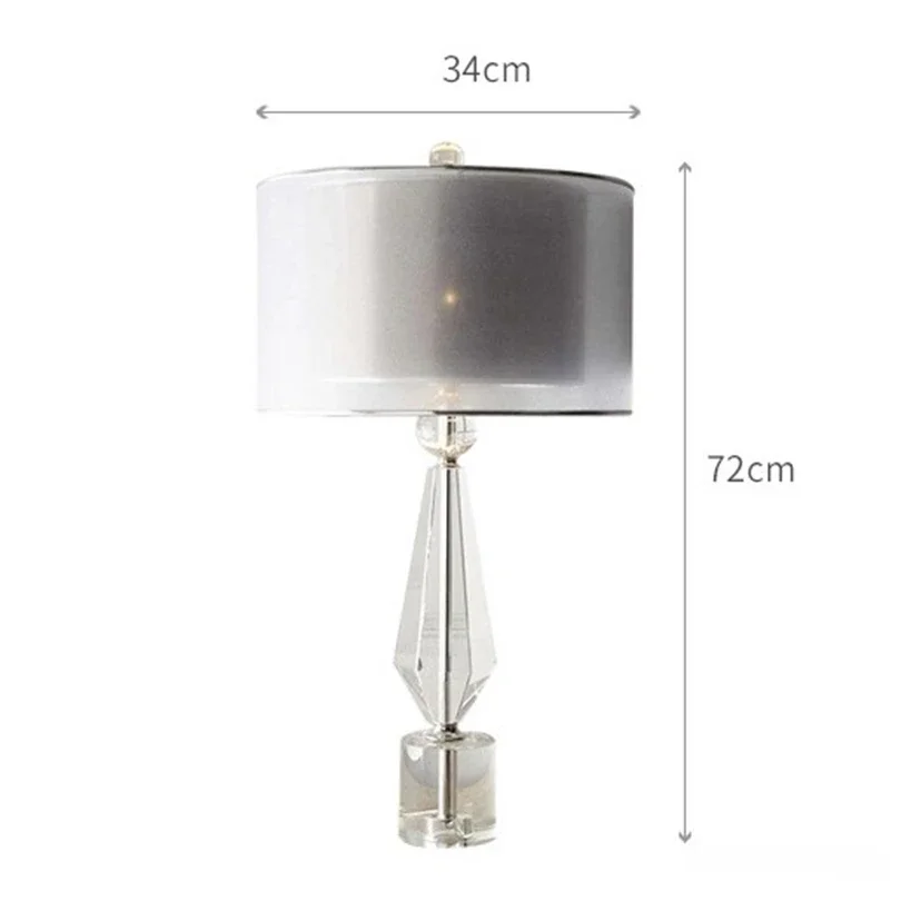 YECTSKIModern luxurious crystal table lamp Simplicity Art Deco for living room bedroom bedside lamps Desk Lights Lighting Fixtur