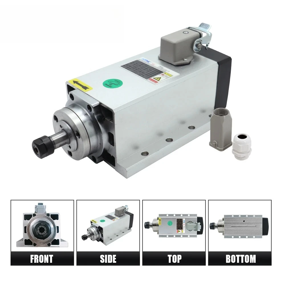 New Arrival 2.2KW /3.5KW CNC Spindle Motor 220v ER20 Spindle 400hz 24000RPM + ER20A Wrench + 2pcs ER20 Collet 1/2 Inch 10mm