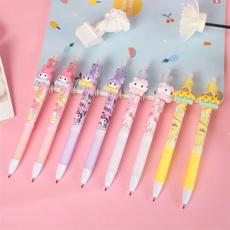 

48 шт./лот Sanrio Kuromi Melody стираемая гелевая ручка милый котенок 0,5 мм синие чернила нейтральные ручки рекламный подарок офисные школьные принадлежности