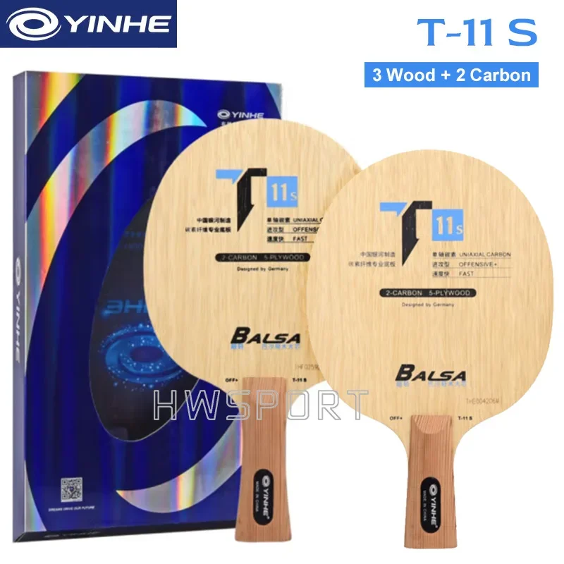 

YINHE T11S Table Tennis Blade Super Lightweight Ping Pong Blade 5 Wood 2 Carbon Offensive 72g
