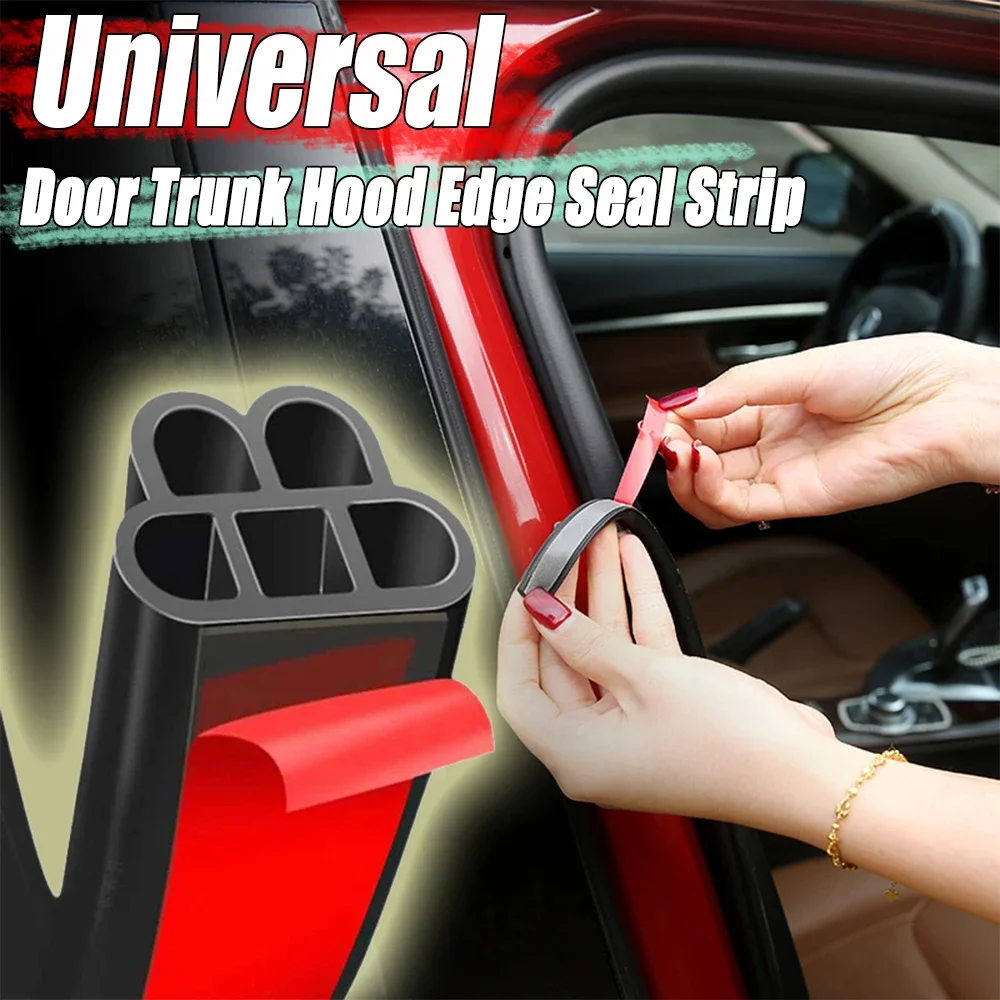 

Car Seal Strip Auto Rubber Sealing Strips Universal Car Door Trunk Hood Edge Strip for Noise Insulation Sealant Protector Trim