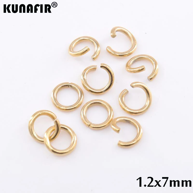 Warna emas cincin lompat baja tahan karat DIY Aksesori kalung rantai bagian ZSP229