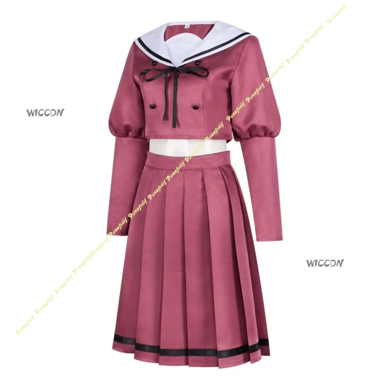 Fragrant Flower Bloom Cosplay Costume Waguri Kaoruko Girl Wig Suit Dress Pink School Uniform Bow Daily Anime Christmas Halloween