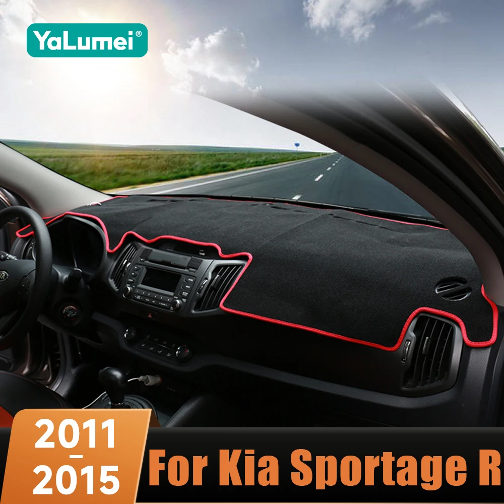 For Kia Sportage R 3rd 2011 2012 2013 2014 2015 LHD Car Dashboard Cover Mats Avoid Light Pads Anti-UV Case Carpets Accessories