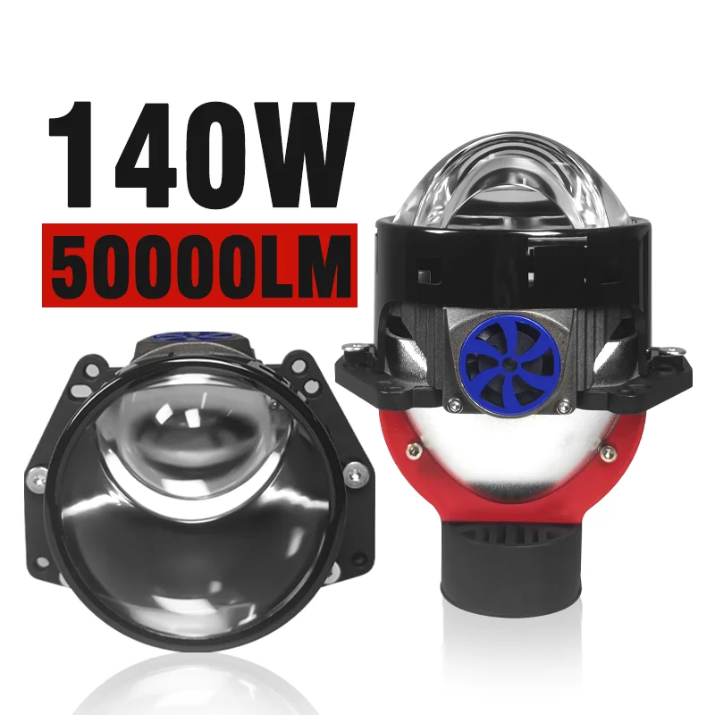 

Carolyn 140W LED dual direct laser lens headlights, high and low beam integrated dual beam 12V car headlight modification