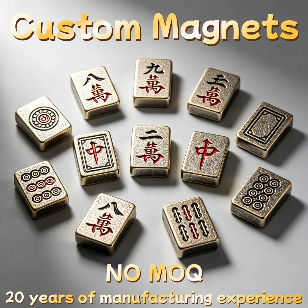 Custom Mahjong Fridge Magnet Chinese Lucky Game Personalized Kitchen Refrigerator Decor Custom DIY Culture Gift