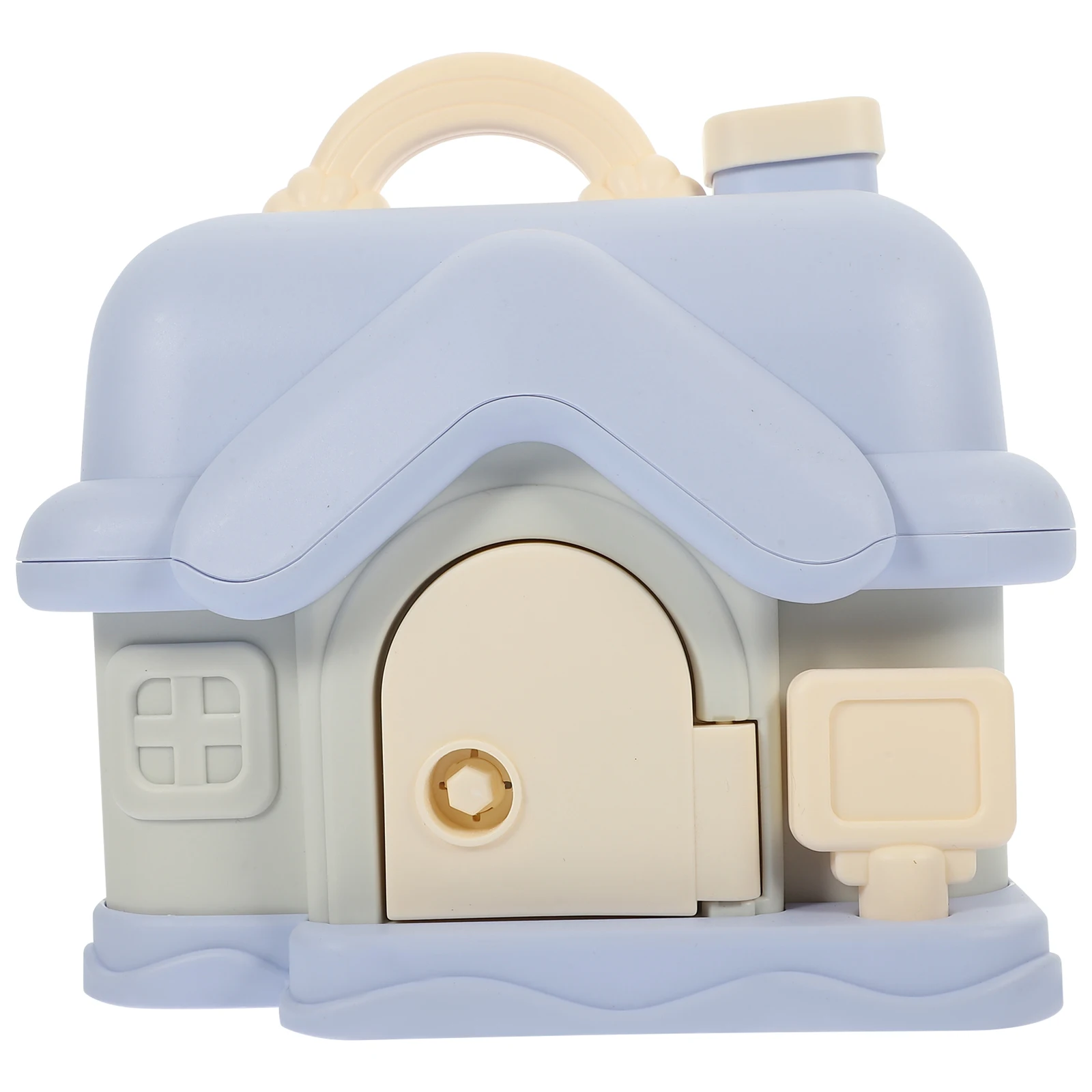 1 conjunto crianças casa forma cofrinho criativo caixa de poupança de moedas frasco de dinheiro de plástico com chave ornamento de mesa grande cofrinho