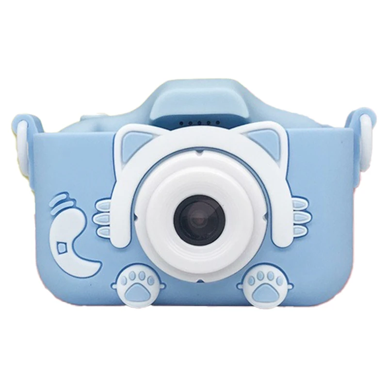 Estuches de silicona para cámaras de niños, lindo gato, cámara Dual, fotografía para niños, cámara de Video HD, juguetes, festivales, regalo