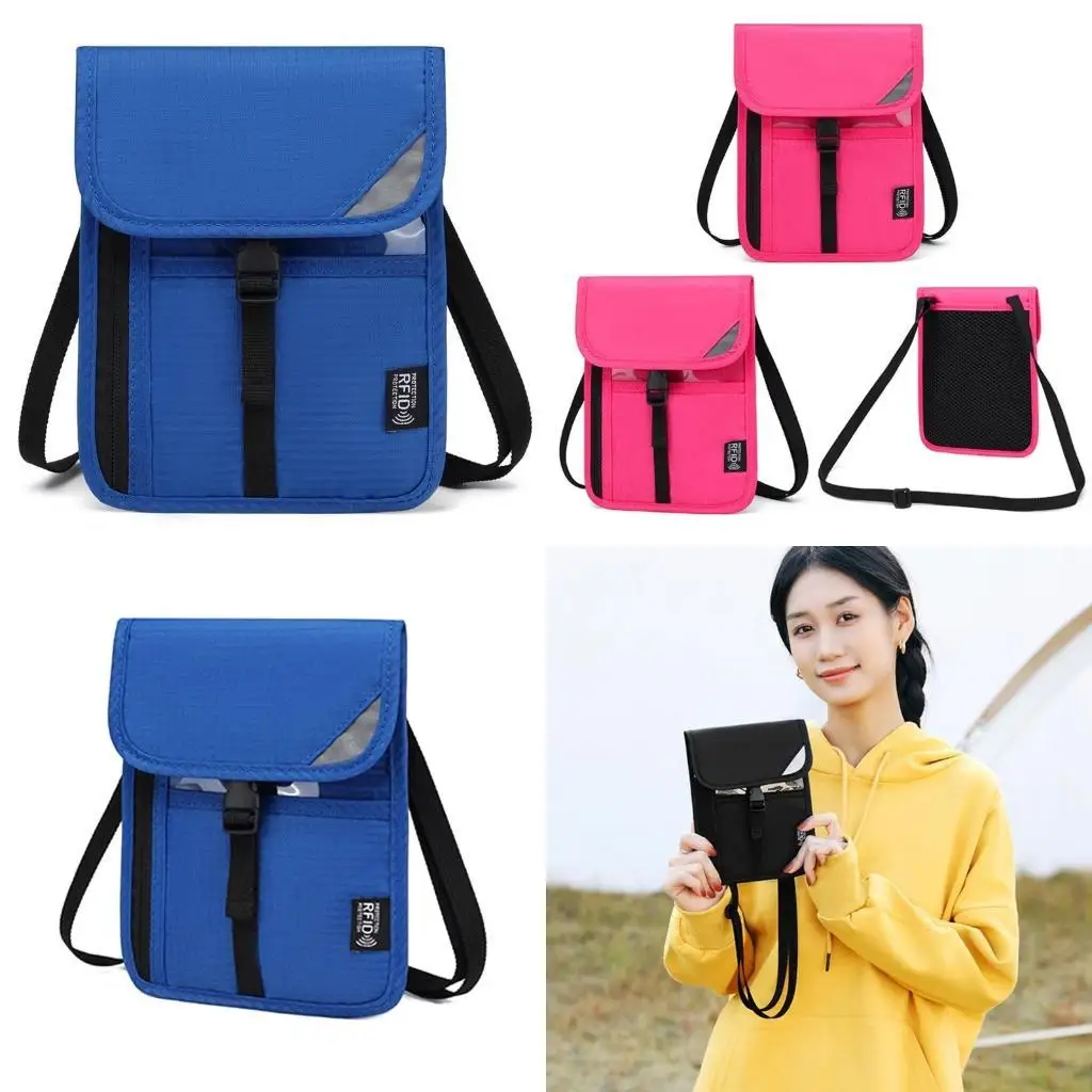 

X90D дорожный шейный кошелек с блокировкой RFIDS, скрытый шейный чехол для паспорта