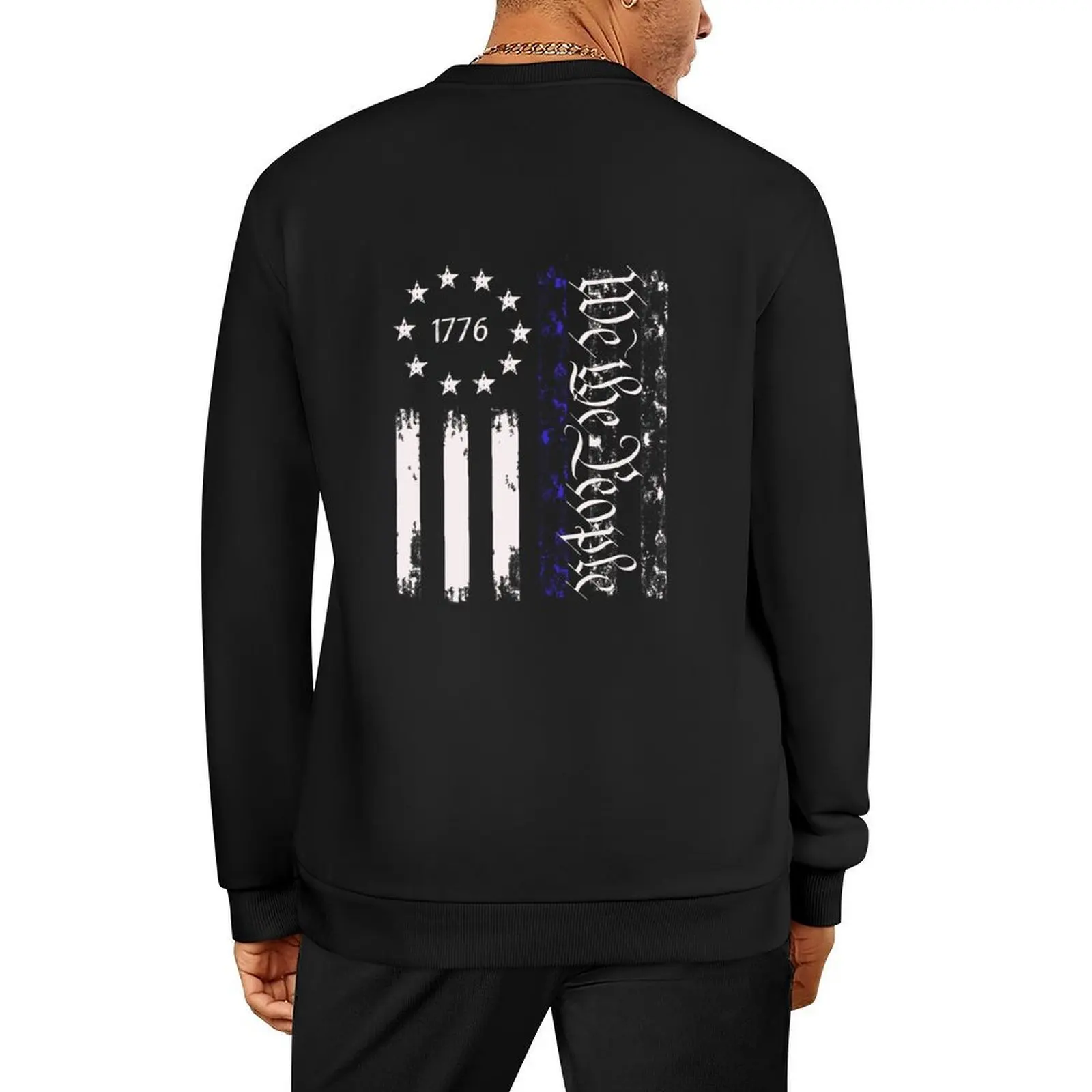 

Vintage Old American Flag Patriotic 1776 We The People USA Sweatshirt Pullover men clothing men's clothing aesthetic sweatshirts