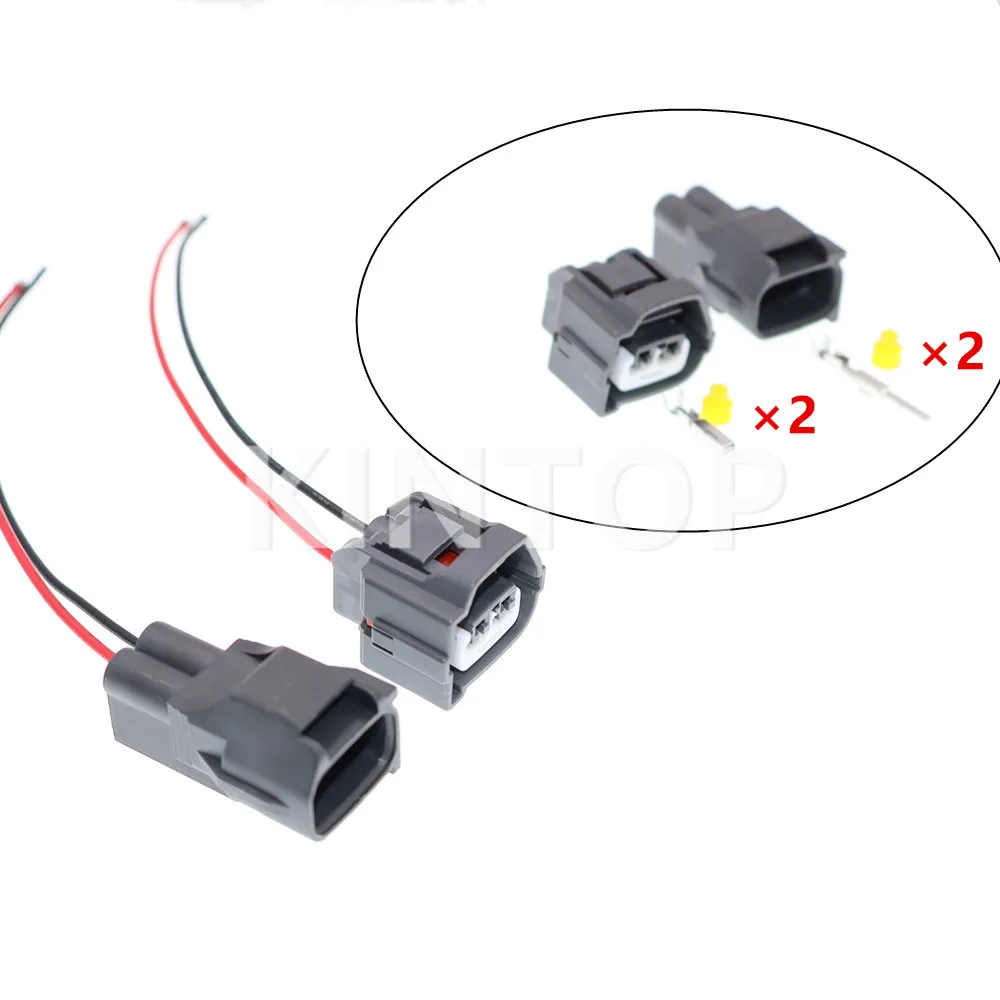 1 Set 2 Pins 90980-10899 7283-7020-10 AC Assembly Front Fog Lamp Socket Bumper Fog Light Socket For Chevrolet Baojun