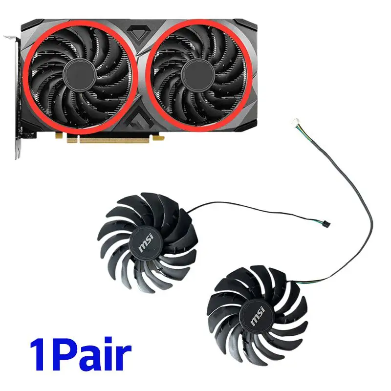 

1Pair MSI GeForce RTX 3070 3060 3060Ti VENTUS 2X OC 95MM GPU Cooling Fan PLD10010S12HH RTX3060 RTX3070 RTX3060Ti Video Card Fan