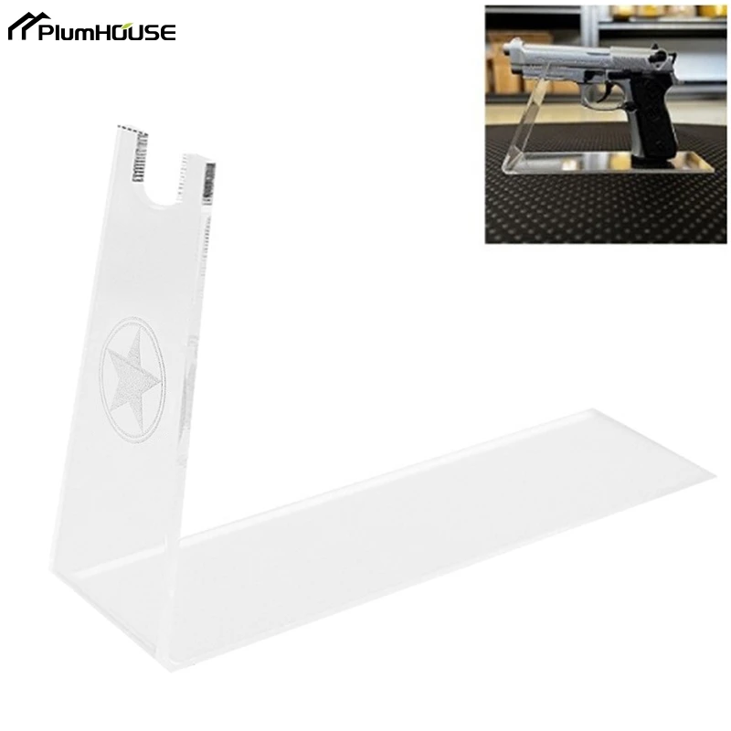 1Pcs Boutique Store Display Props Clear Acrylic Outdoor Pistols Holder Gun Model Showing Gun Display Stand Rack