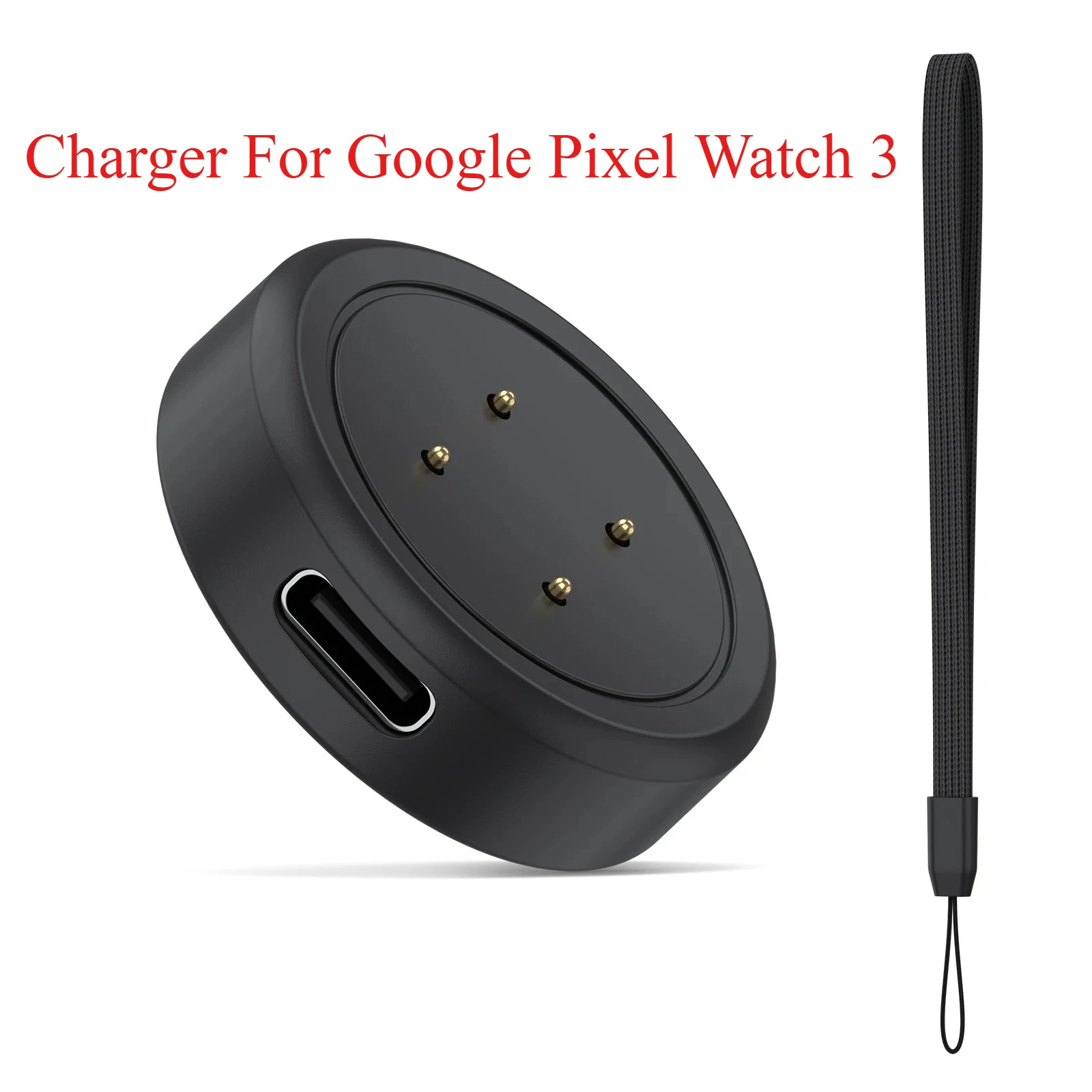 Hight Quality Type C Charger For Google Pixel Watch 3/3XL/2 Fast Charging Dock Holder With Lanyard For Google Pixel Watch 3