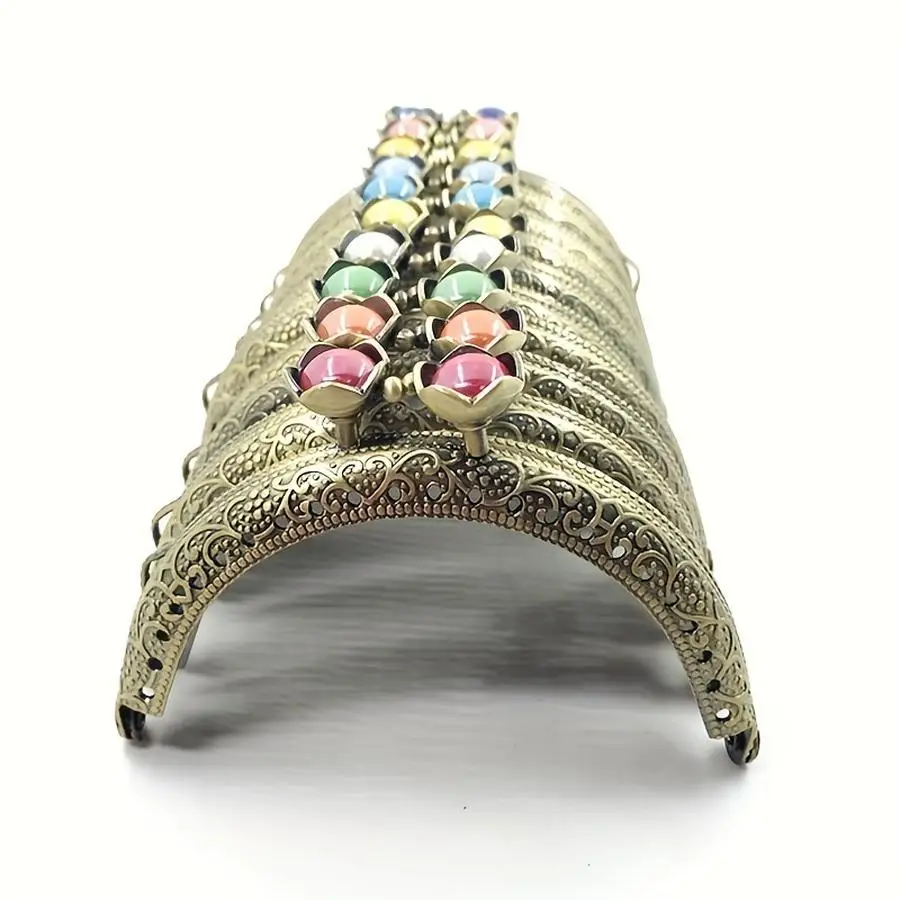1/5/10/20/50/100pcs Colors/Set Metal Purse Frames With Colored Bead, For Manufacturing Handbags DIY Wallets Purse Hardware Clip