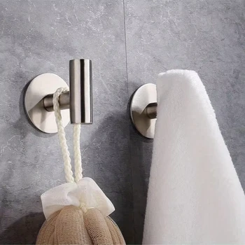 1PCS, No punching self-adhesive hook, Stainless steel bathroom hook,bathroom accessories…