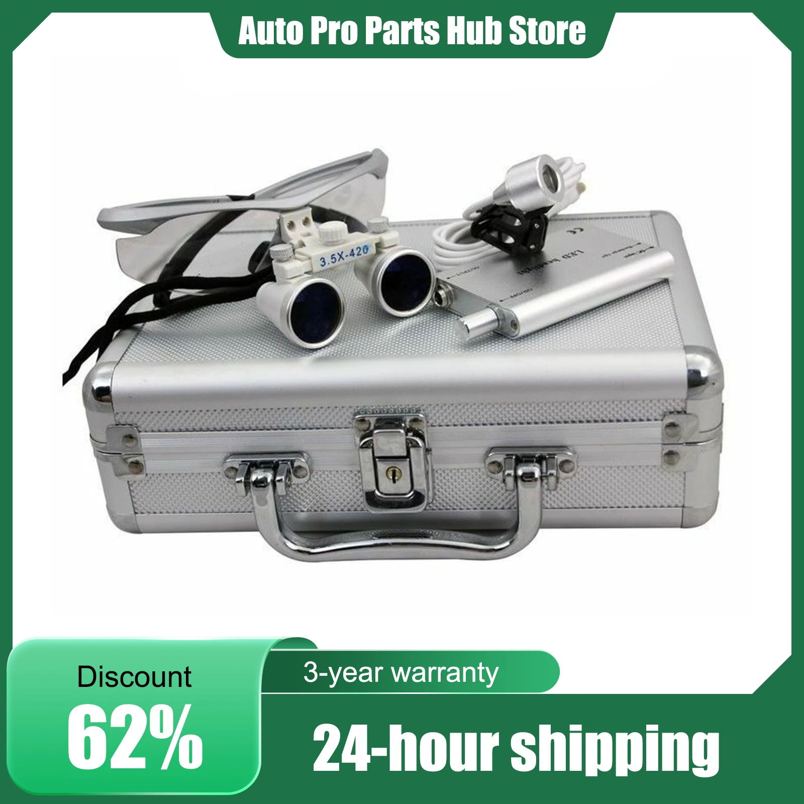 Dentist Magnifying Glasses Head Magnifier, LED Head Lamp, Medical Surgical Binocular Loupe Magnifier, Dental Loupes