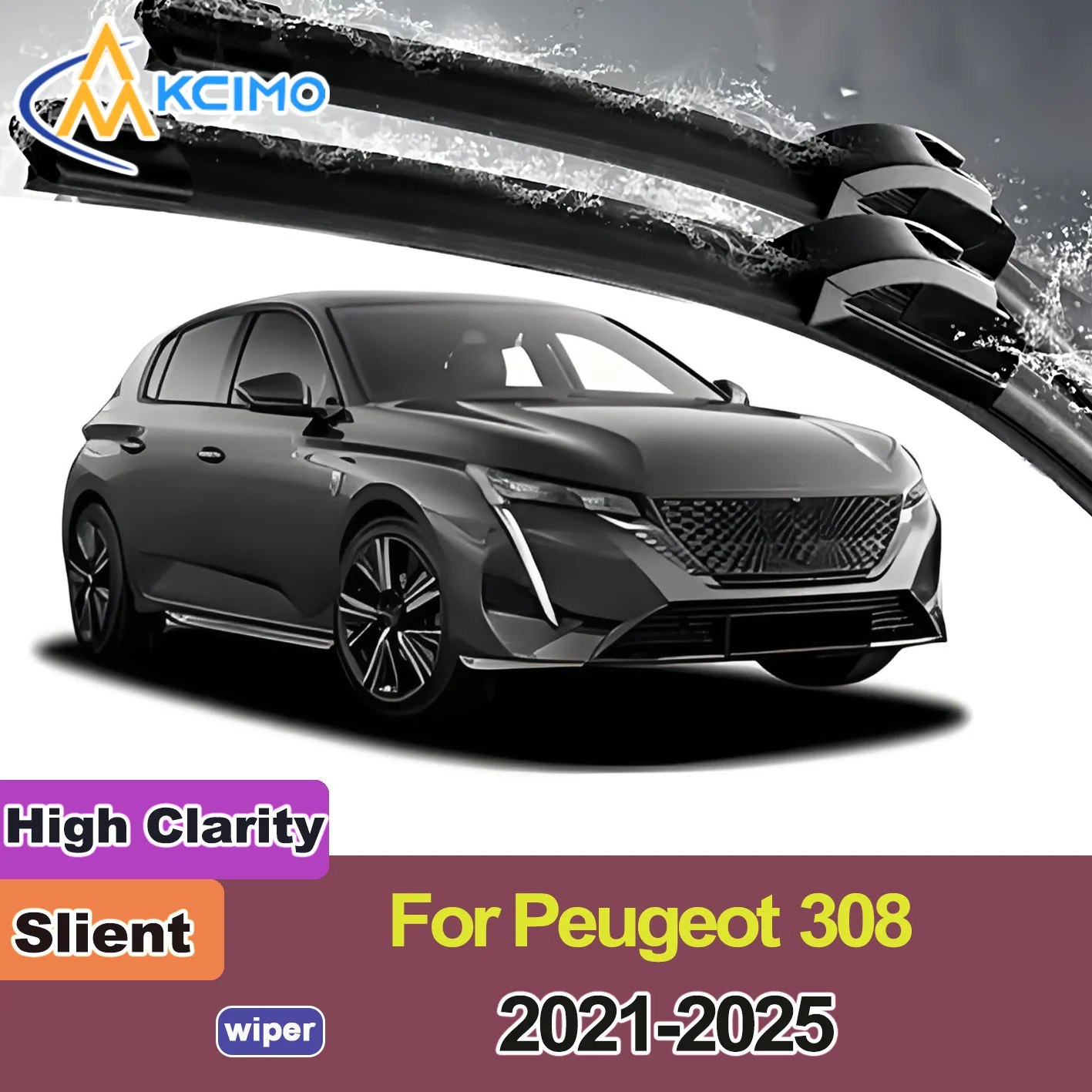 

2PCS New Front Windshield Wiper Blade for Peugeot 308 P5 2021-2025 Front Windshield Auto Wipers Blade Accessories 2025 2024 2023